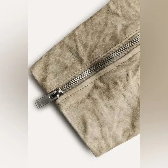 NWT ZARA 100% GENUINE SUEDE JACKET ZW COLLECTION Size S - Picture 15 of 16